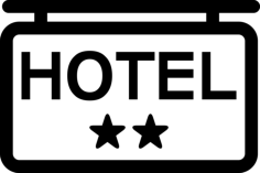 Hotel 2 Stars Signal Sketch Svg Vector, Free Vectors File